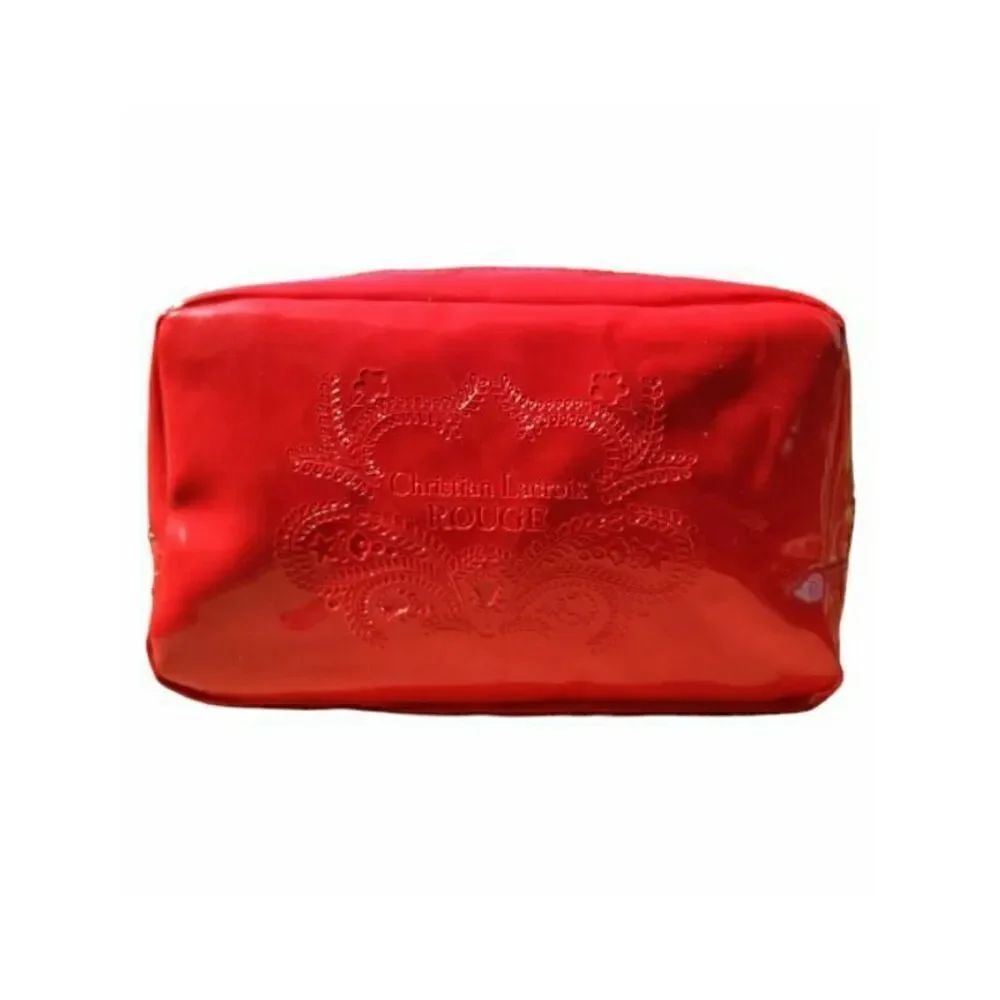 New Womens Christian LaCroix Rouge Avon Bold Red Makeup Tote Toiletries Bag